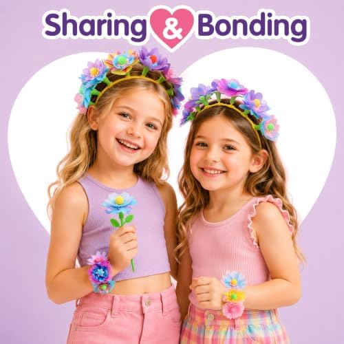 IQBOX Flower Making Kit for 4 5 6 7 8 Year Old Girls Brithday Gifts