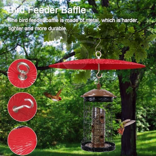 13" Bird Feeder Baffle, Metal Hummingbird Feeder Rain Guard, Shade Cover