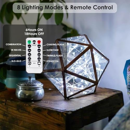 2 Pack Fairy Lights Battery Operated Twinkle Lights with Remote Cool White