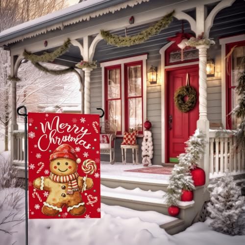 Christmas Garden Flags for Outisde 12 x 18 Inch Double Sided