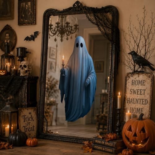 34" Halloween Spooky Ghost Window Mirror Cling Decal Decoration Extra Large