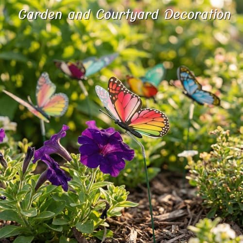 30PCS Butterfly Decor Outdoor Butterfly Garden Stakes for Garden Decor