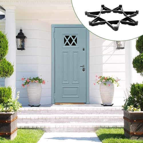 24 Pack Pot Feet for Outdoor Planters, Black