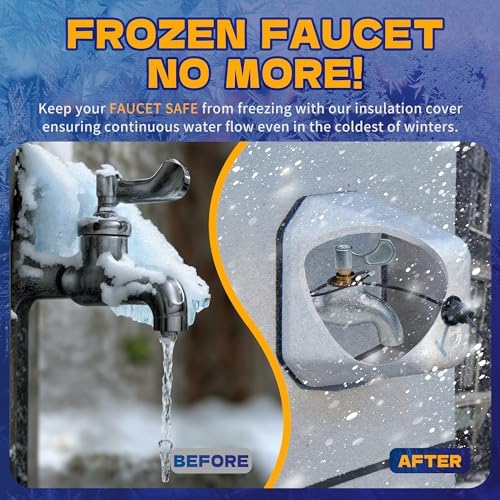 2 Pack Outdoor Faucet Covers for Winter Foam Spigot Covers Winter Insulated