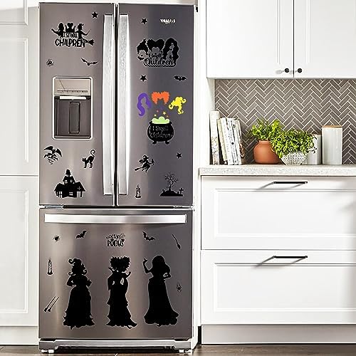 CESOF Hocus Pocus Decorations Halloween Window Clings, 9 Sheets 91 Pcs