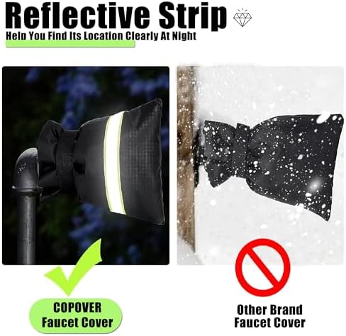 Outdoor Faucet Cover for Winter - Pro 7.1" W x 9.8" H - 4 Pack Outdoor Water Faucet Cover Socks for Winter Freeze Protection Pipe Insulation Reusable Waterproof Insulated Spigot backflow Cover