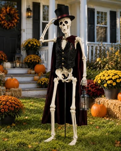 1 P Skeleton Stand for 5-5.6 ft Halloween Skeletons,Skeleton Not Included