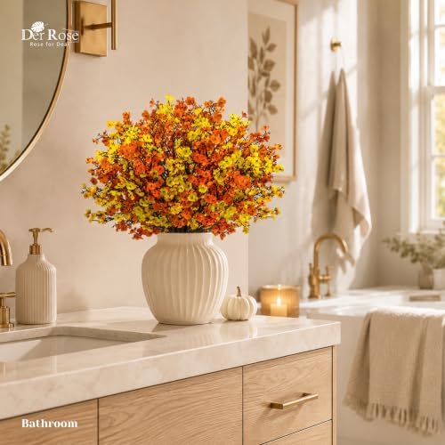 Der Rose 24 Stems Fall Babys Breath Artificial Flowers for Home Vase Decor