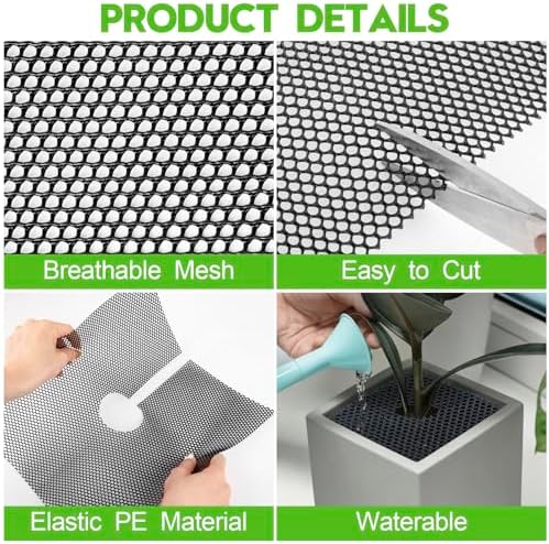 8 Pack Plant Pot Grids - 11.8 Inch Cuttable Soil Cover Protector from Cats, Animals Digging Stopper, Indoor Plant Pot Soil Guard for Outdoor Garden Balcony