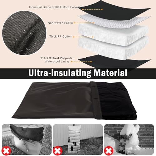 Outdoor Pipe Insulation Covers Winter Freeze Protection (-5°F)