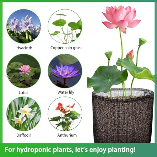 4 Pcs Aquatic Pond Planting Bags, Reusable Mesh Water Garden Pond Plant Pot