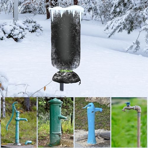 MIXC Outdoor Faucet Covers for Winter Freeze Protection, 15" x 35" Hose Bib Covers for Winter, Reusable Thicker Waterproof Insulated Spigot Cover, 3 Pack
