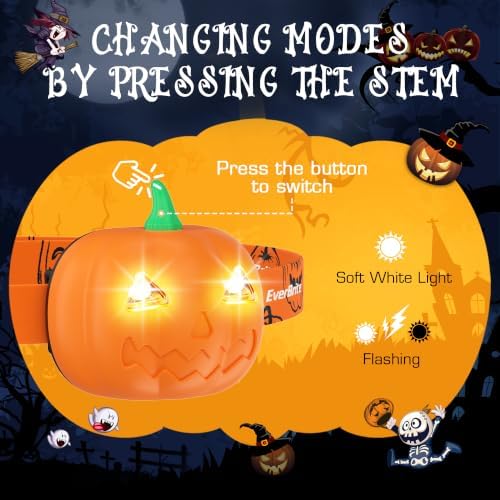 EverBrite Halloween Pumpkin Lantern and Headlamp Set (2 Pack of Each)