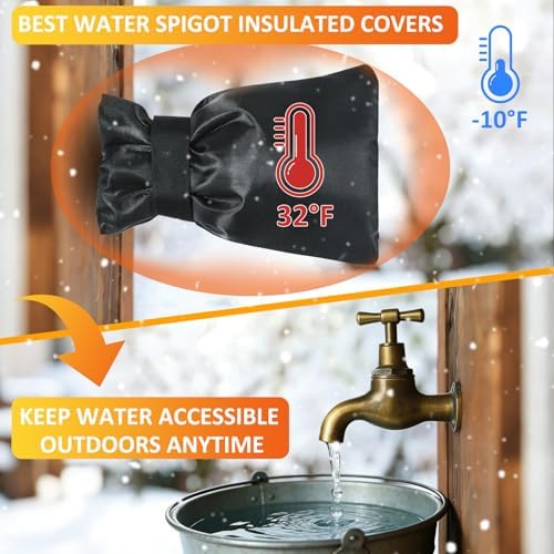 TUPI 2 Pack Outdoor Faucet Covers for Winter, 8.5" H x6.1 W