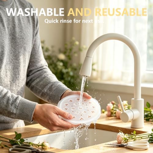 Silicone Flower Arranging Grid,Flower Arrangement Holder for Vases (2)