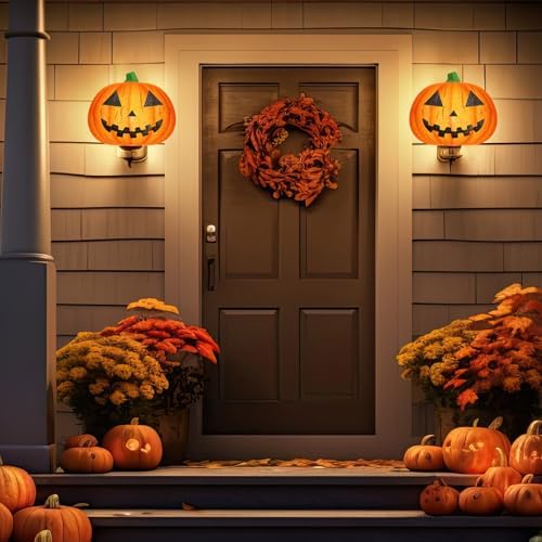 Aurelema 1 Pcs Halloween Porch Light Cover, Pumpkin