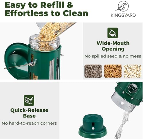 Kingsyard Squirrel Proof Bird Feeders for Outdoors Hanging