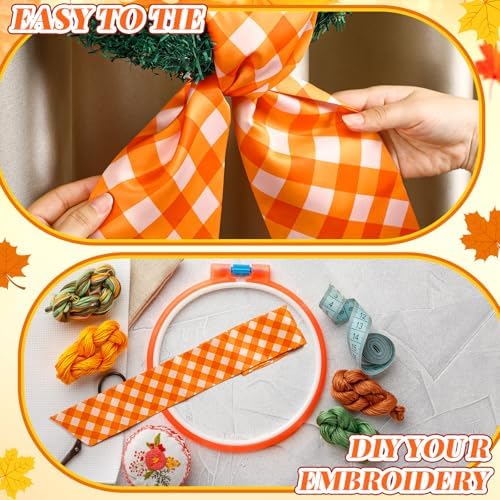 VitalCozy 2 Pcs Wreath Sash for Front Door, Autumn