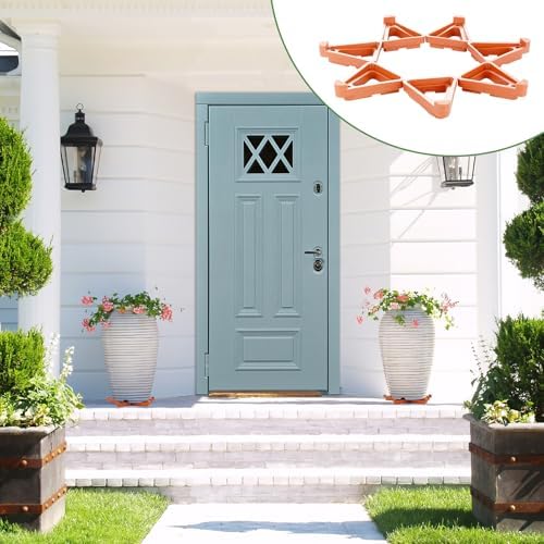 24 Pack Pot Feet for Outdoor Planters, Orange