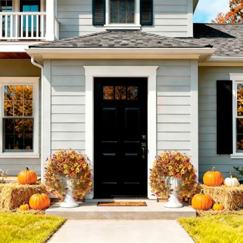Homsunny Artificial Fake Mums Fall Flowers for Outdoor Decoration