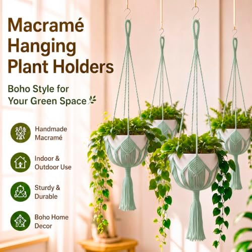 Shappy Boho Macrame Plant Hanger for Indoor