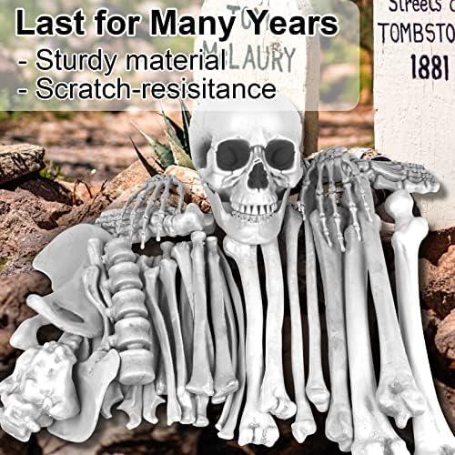 GameXcel 35 Pcs Life Size Skeleton Bones with Skull - Bag of Bones Decor