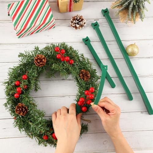100 Pcs Christmas Garland Ties15.75Inch Adjustable Garland Twist Ties Green