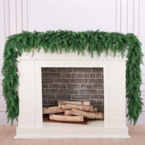 Rowfad 6Ft Cedar Pine Garland for Mantle Christmas Decorations, 1 Set