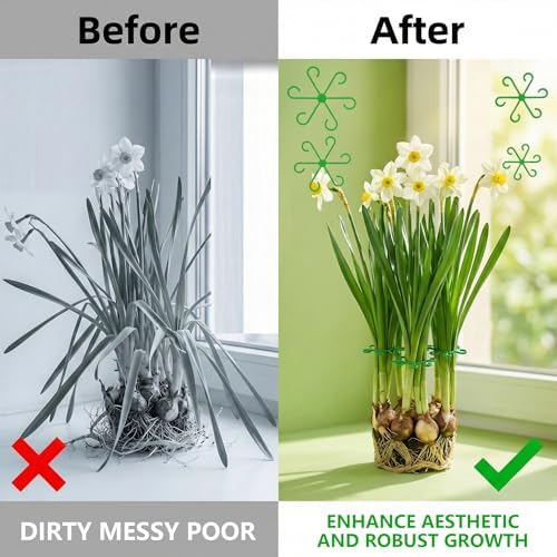 Opasyo 16PCS Plant Stem Support Clips for Indoor Climbing Houseplants
