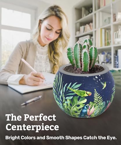 PieceRelax Unique 3D Puzzle Planter - 80 Plastic Pieces [K1106]