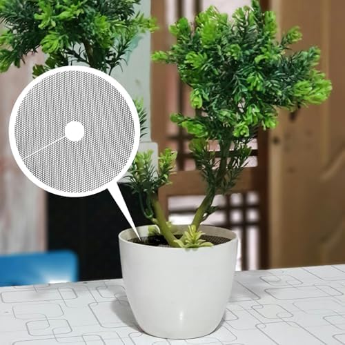 2 Pcs 11.81 Inchs Plant Pot Grids – Adjustable Soil Cover for Indoor/Outdoor Plant Protection – Durable Mesh Guard to Keep Animals Away from Potted Plants