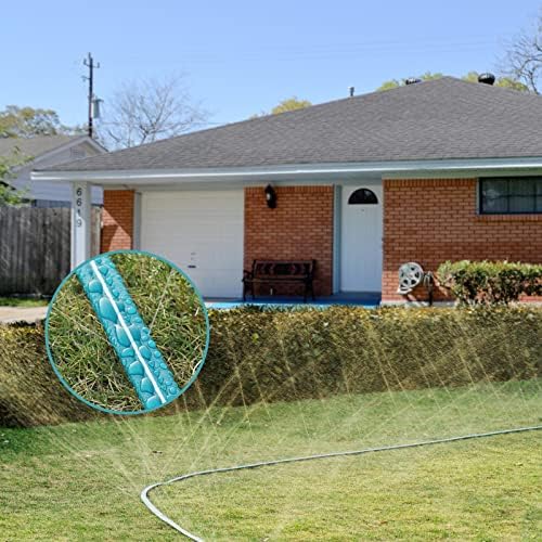 LINEX Sprinkler Soaker Hose 15 ft for Garden Lawn Watering Hose with Stakes