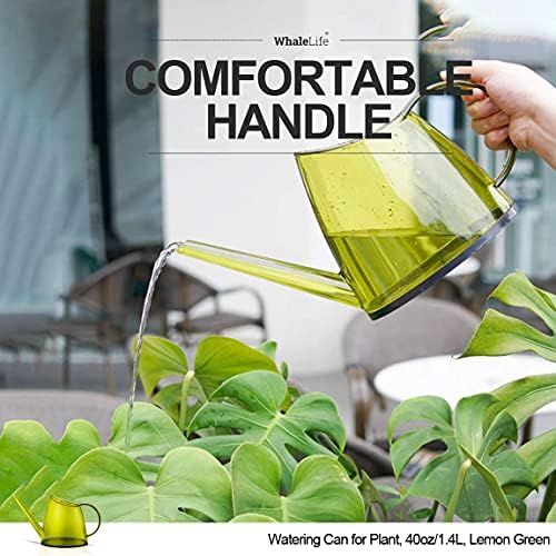 Small Indoor Plant Watering Can Long Spout 1.4L Green Lemon