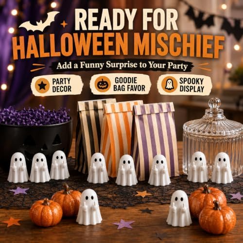 Mini Ghost Flipping Middle Finger Figurines (20 pcs)