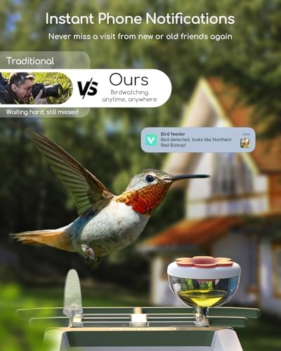 COOAU 5MP Smart Bird Feeder with Camera, 30% Faster Solar Charging