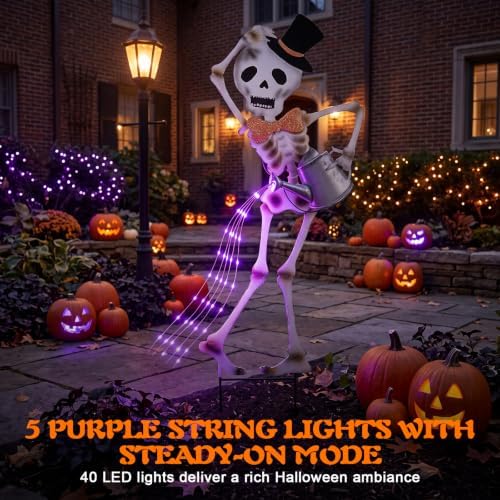 Lewondr 35" Skeleton Halloween Decorations Outdoor