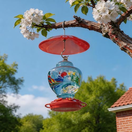 8" Mini Plastic Rain Cover for Bird Feeder, 2-Pack Red Weather Guard Dome