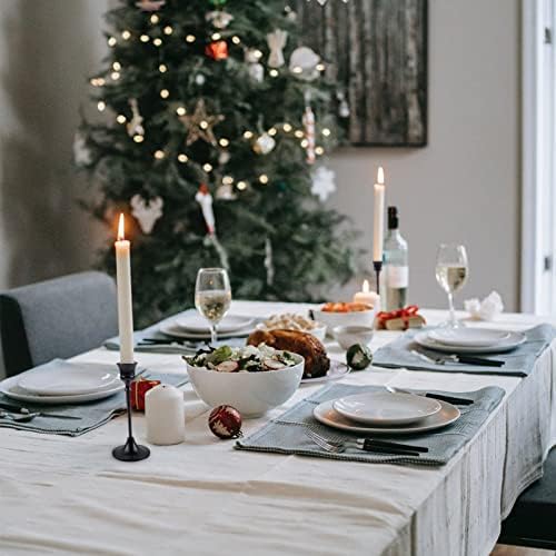 BEZURA Black Taper Candle Holders Set of 6,Aluminum Alloy Candlestick Holders for Candlesticks Vintage Metal Candle Stick Candle Holder for Fireplace Party Dining Home