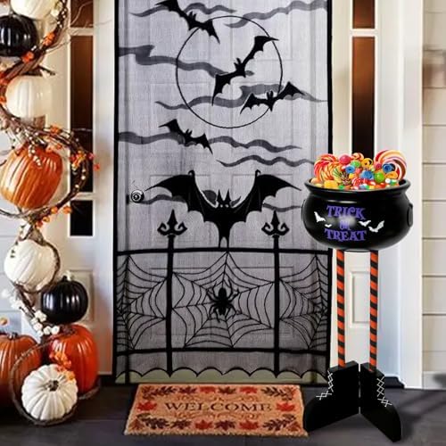 Halloween Decorations Outdoor, 32" Tall Witch Legs Candy Bowl Stand Holder
