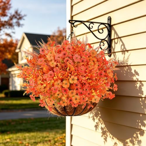 16PCS Artifcial Fall Flowers, Silk Flowers with Eucalyptus & Ferns