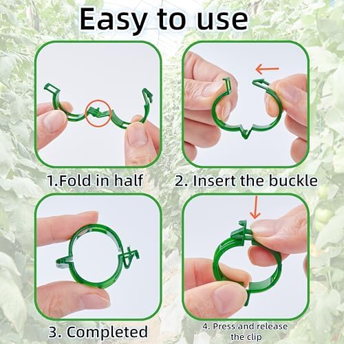 100Pcs Garden Vine Plant Support Clips Tomato Clip