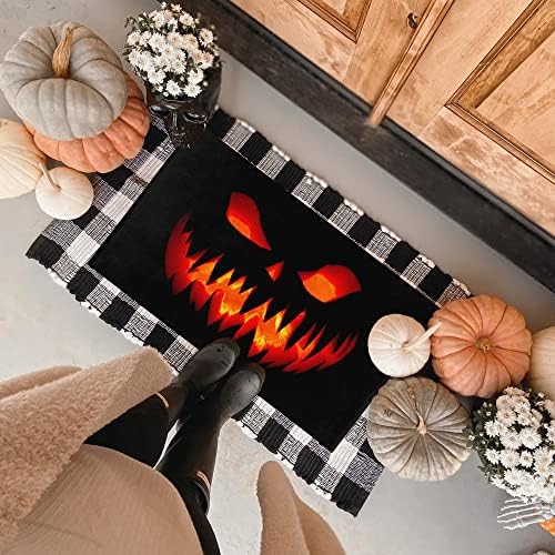 Halloween Pumpkin Doormat 17 x 29 Inch Non-Slip Indoor Outdoor Floor Mat