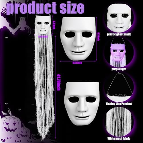 VitalCozy 4 Pcs Halloween Decorations Outdoor Hanging Ghost