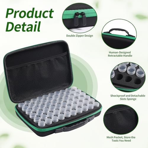 Douorgan Seed Storage Box, Portable Seed Saving Box, Sturdy Seed Organizer Kit Seed Envelopes Funnel Label, Seed Container for Flower Plants Vegetable Seed, M-60 Slots
