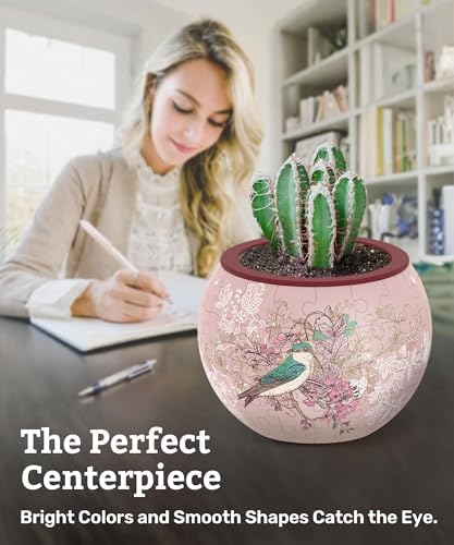 PieceRelax Unique 3D Puzzle Planter - 80 Plastic Pieces [K1100]