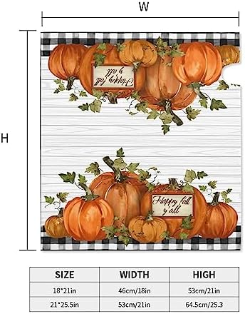 Autumn Pumpkin Thanksgiving Mailbox Covers Magnetic Letter Post Box Cover Wrap Garden Yard Home Decor Outdoor Yard Farmhouse Home Mailbox Cover Magnetic Standard 21" L x 18" W