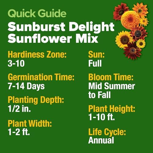 HOME GROWN Sunflower Mix Seeds, 9 Variety, 1,500+ Seeds