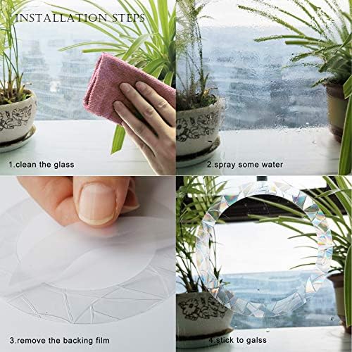 Ring and Circle Static Window Clings Decals for Bird Strikes, Set of 35