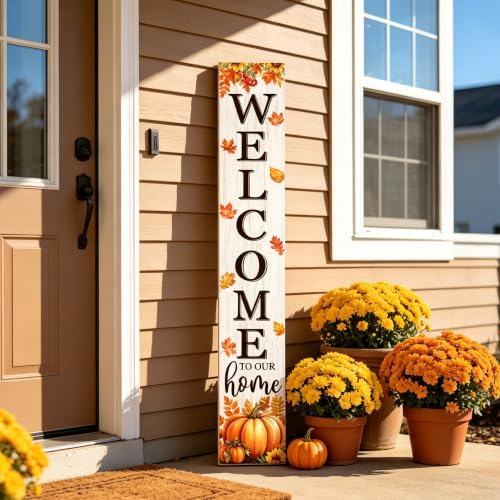 Fall Welcome To Our Home Porch Sign 47"