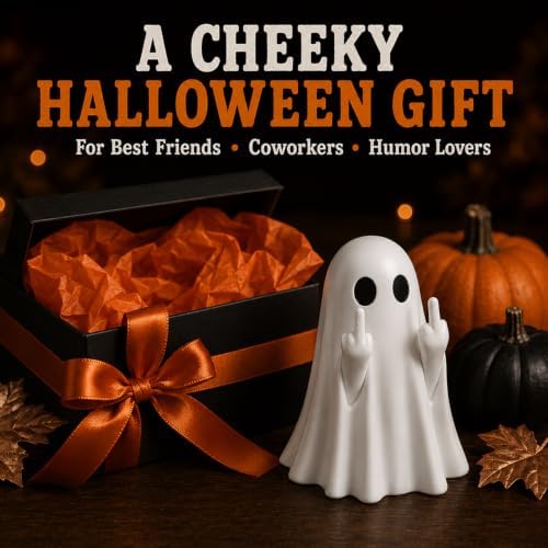Halloween Ghost Figurine, Funny Halloween Decorations Indoor, Coffee Table Centerpieces Shelf Mantel Display,Farmhouse Tiered Tray Decor, Spooky Home Decorations